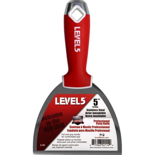 Level 5 5" Joint Knife w/ Soft Grip Handle - Stainless Steel