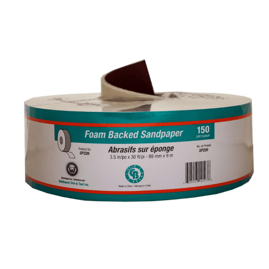 Circle Brand - Sandpaper Roll 3.5" x 30'  #150 Grit (Sponge-Back)