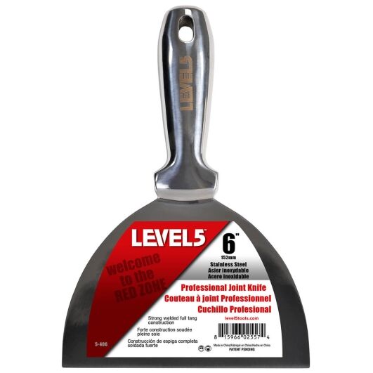 Level 5 6" All Stainless Steel Joint Knife w/ Welded Handle