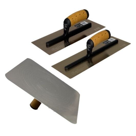 Columbia Pro Flex 0.7 Flat Blade Stainless Steel Finishing Trowel + Hawk